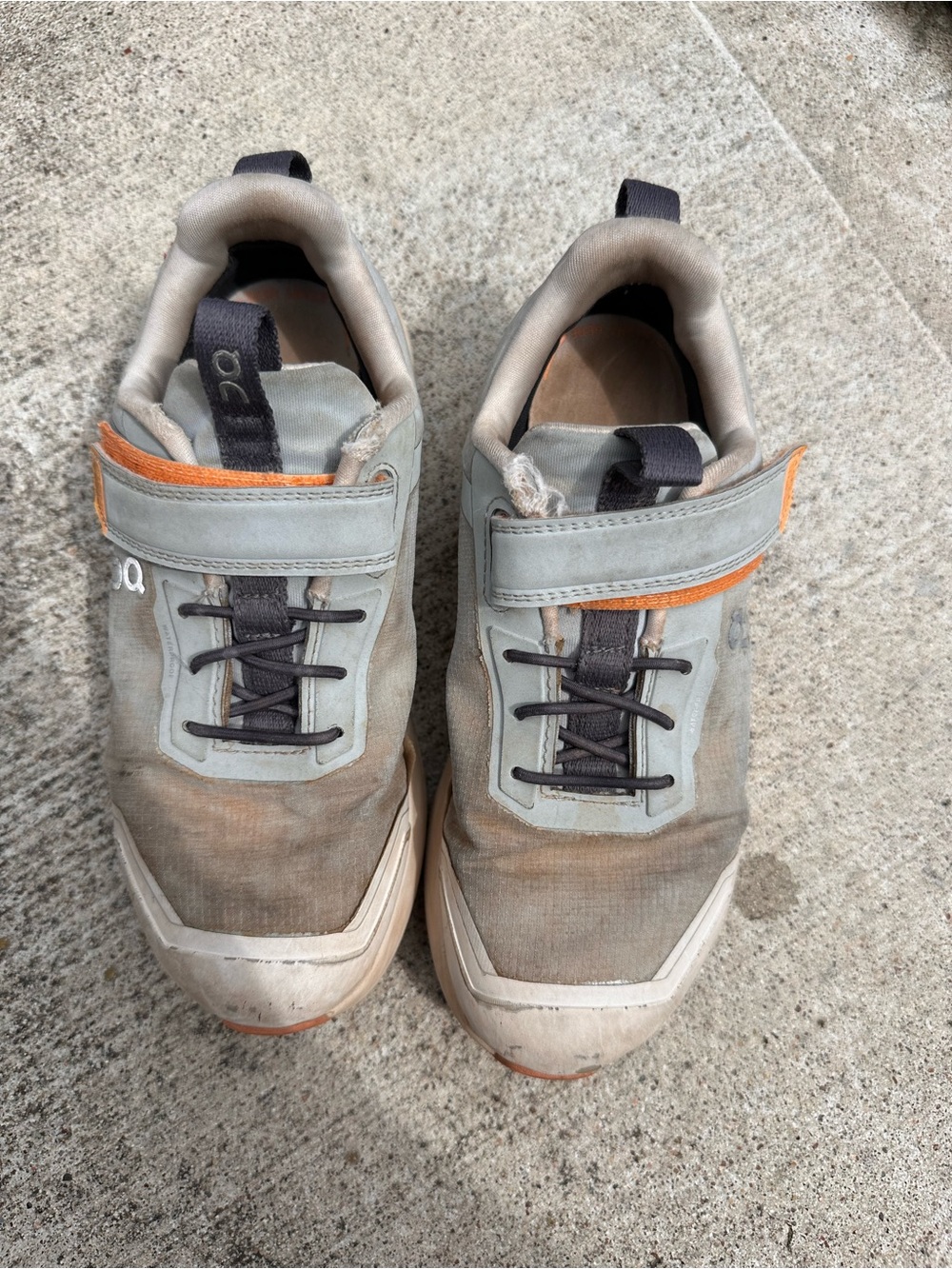 On Cloud On Kids, Unisex Cloud Hero Waterproof Sneakers Grey Orange Size K1 C33